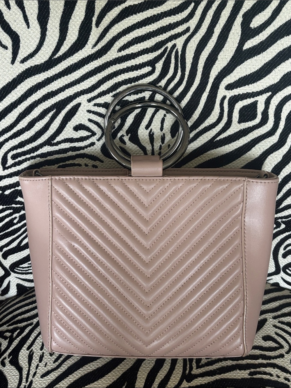 NEIMAN MARCUS Genuine Leather Handbag Blush Pink Removable Bag & Strap PERFECT